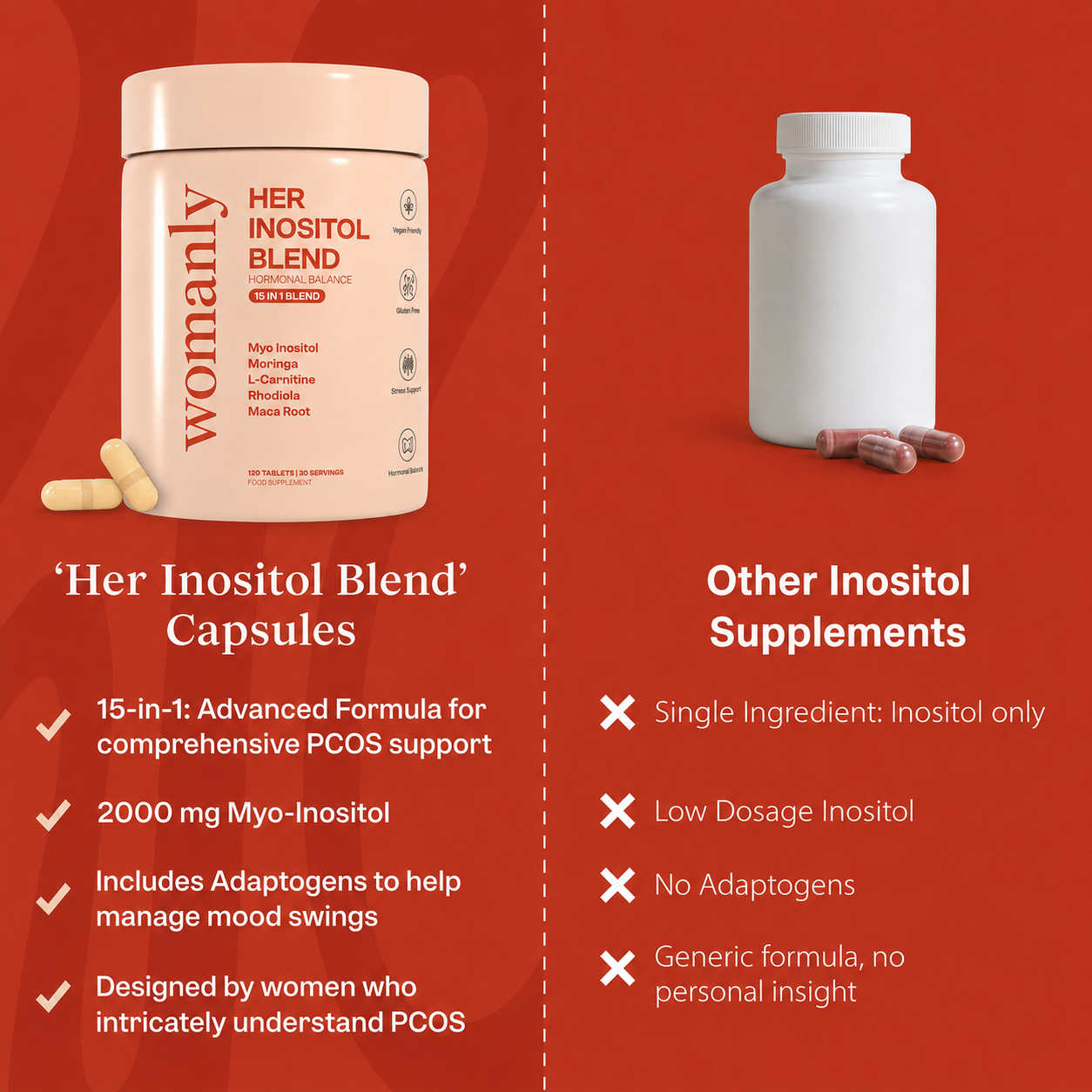 Womanty Her Inositol Balance | PCOS Support, Hormone Harmony & Steady Energy