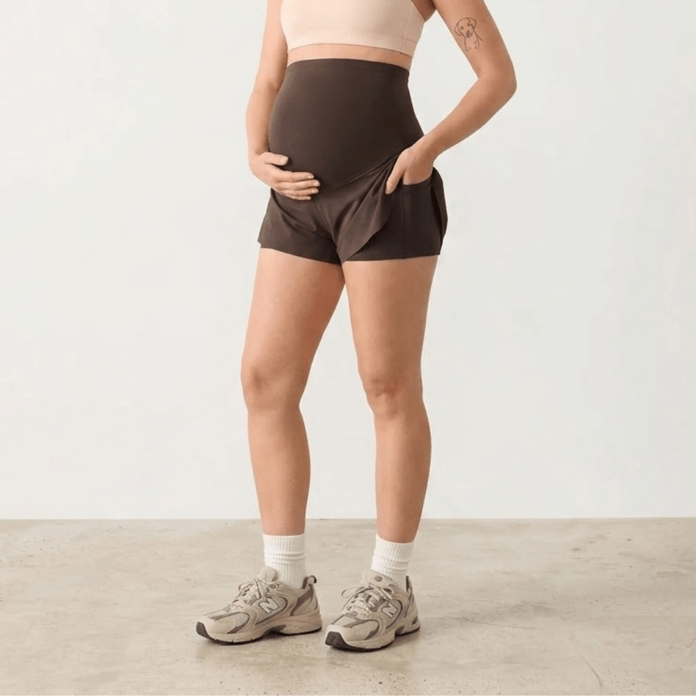 HelloMama™ Maternity Dolphin Shorts with Inner Pockets