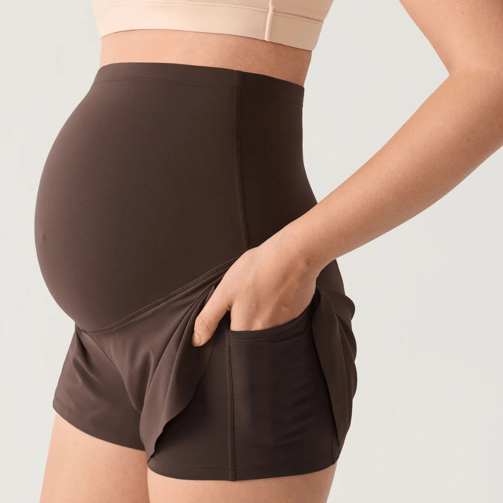 HelloMama™ Maternity Dolphin Shorts with Inner Pockets