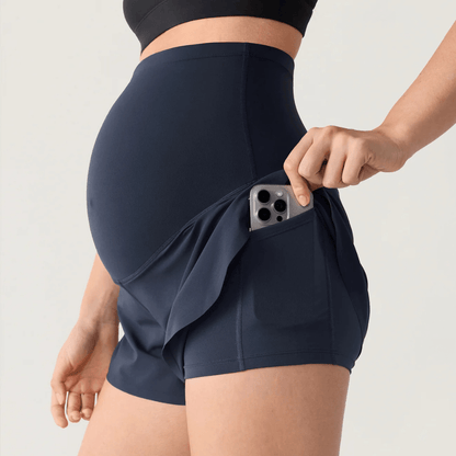 HelloMama™ Maternity Dolphin Shorts with Inner Pockets