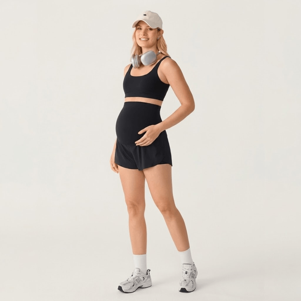 HelloMama™ Maternity Dolphin Shorts with Inner Pockets