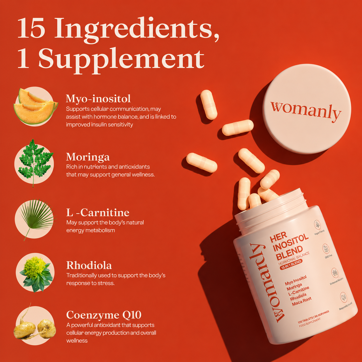Womanty Her Inositol Balance | PCOS Support, Hormone Harmony & Steady Energy