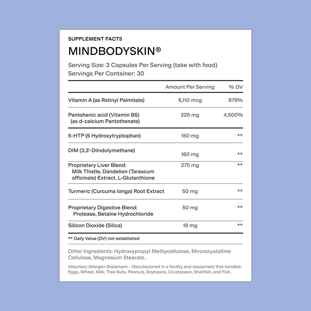 MINDBODYSKIN® Hormonal Acne Supplement